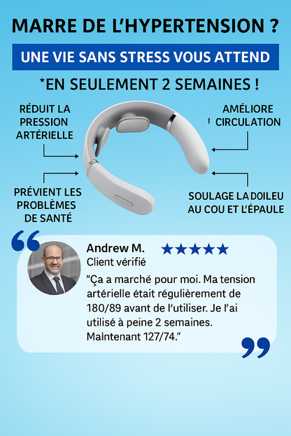 Masseur cervical avancé Giavonni — soutien de la tension artérielle